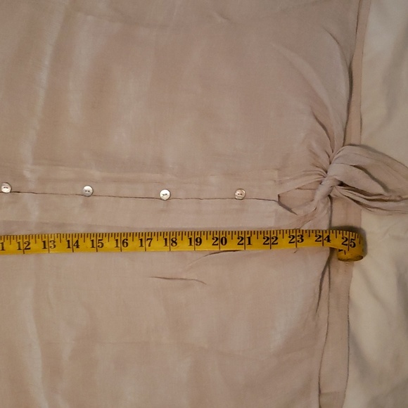 Rachael & Zac beige, lightweight button down top. - Picture 5 of 6